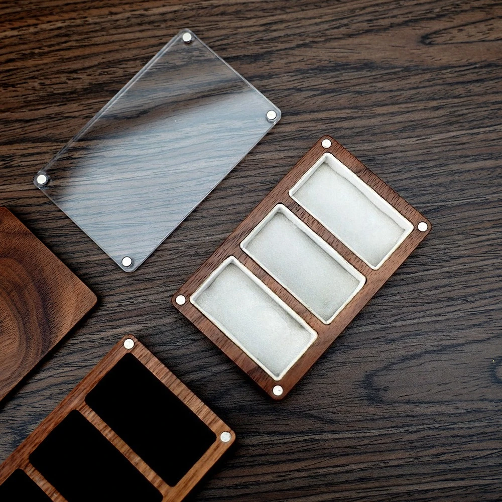 Multi Grid Transparent Lid Storage Box Compatible with Cufflinks Tie Clips Partitioned Dust-proof Storage Box Magnetic Lid