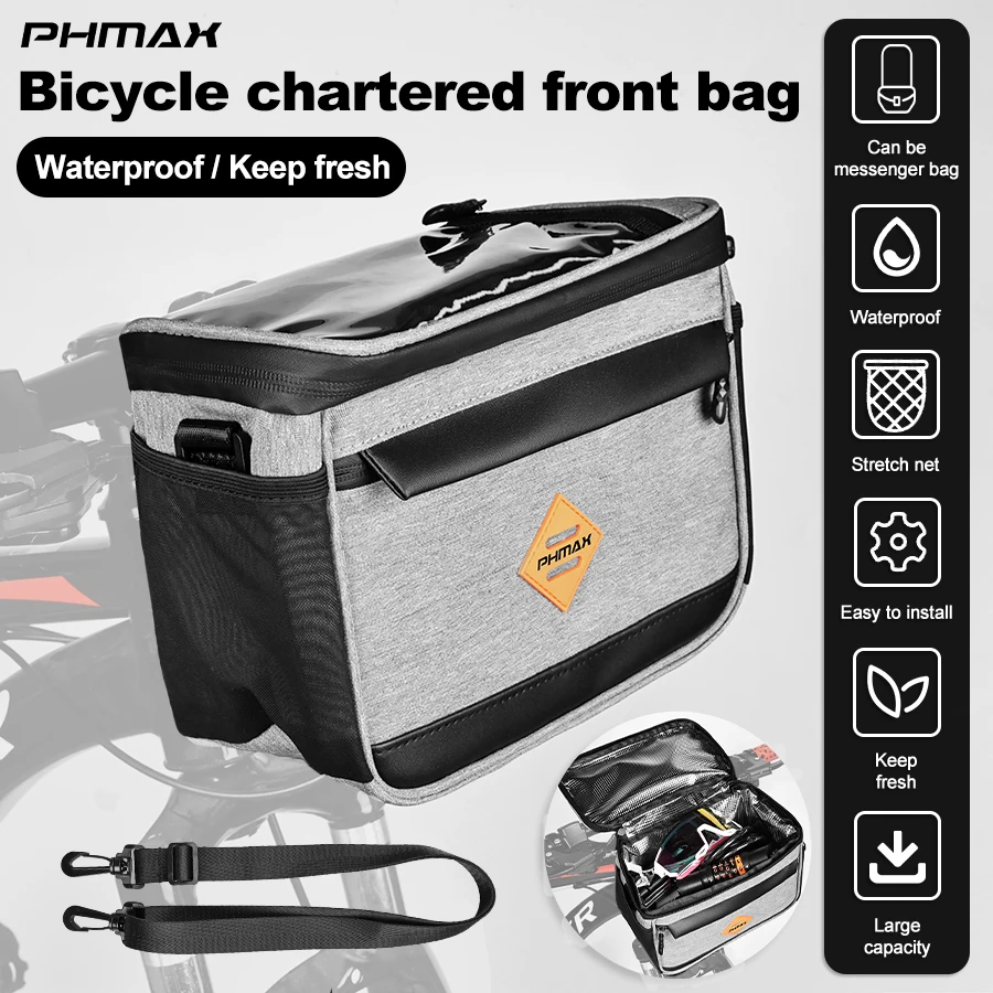 

PHMAX Waterproof Bicycle Front Frame Bag Touch Screen Bicycle Phone Holder Multifunctional Portable Shoulder Bag Bike Bag 2024