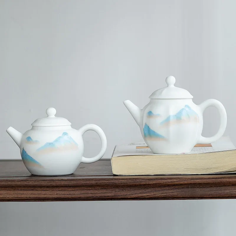 

Ceramic Kung Fu Teapot Single Pot Jingdezhen Handle Pot Pitcher Filter Tea Simple Purple Clay Teapot Tea Kettle Tea Water Jar