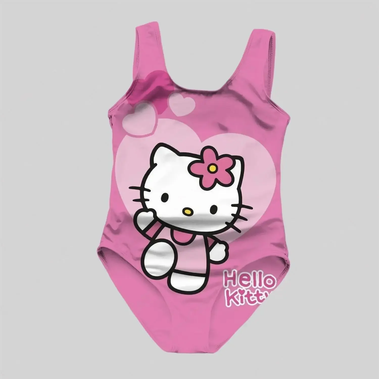 Mini Girls One-Piece Swimsuit Fashion Hello Kitty And Friends Cartoon Print Swimsuit Ladies Sleeveless Swimsuit Family Suit