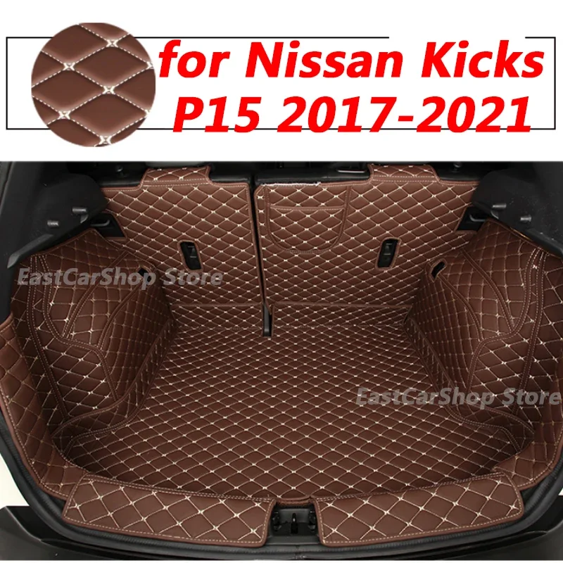 For Nissan Kicks P15 2017-2021 Car All Inclusive Rear Trunk Mat Cargo Boot Liner Tray Rear Boot Luggage Cover Accessories