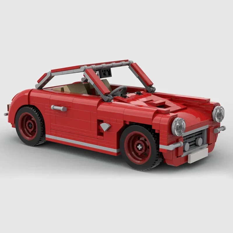 Moc Building Blocks Compact Retro Classic Sports Car Technical Bricks DIY Assembly Construction Toys For Child Holiday Gifts