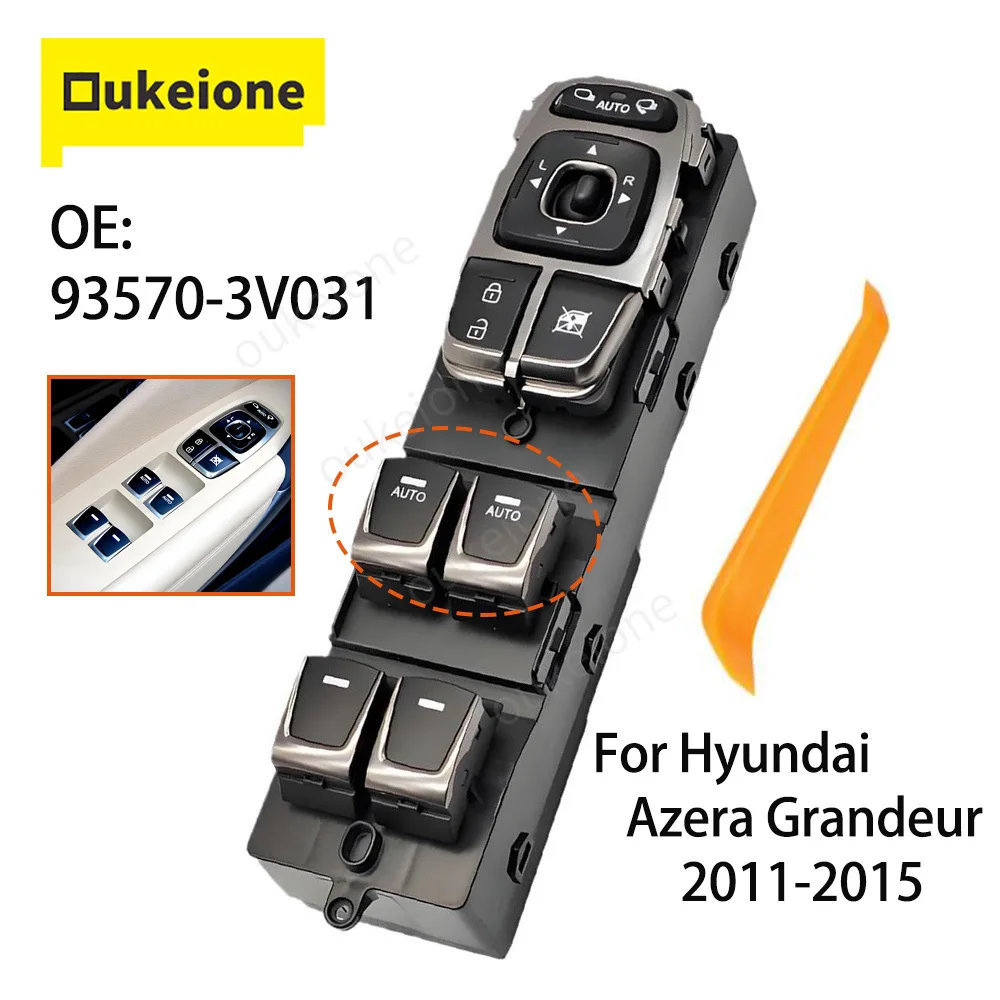 اكسسوارات السيارات لشركة هيونداي أزيرا غراندور 2011 2012 2013 2014 2015 زر التحكم الرئيسي في النافذة 93570-3V031 935703V031RY