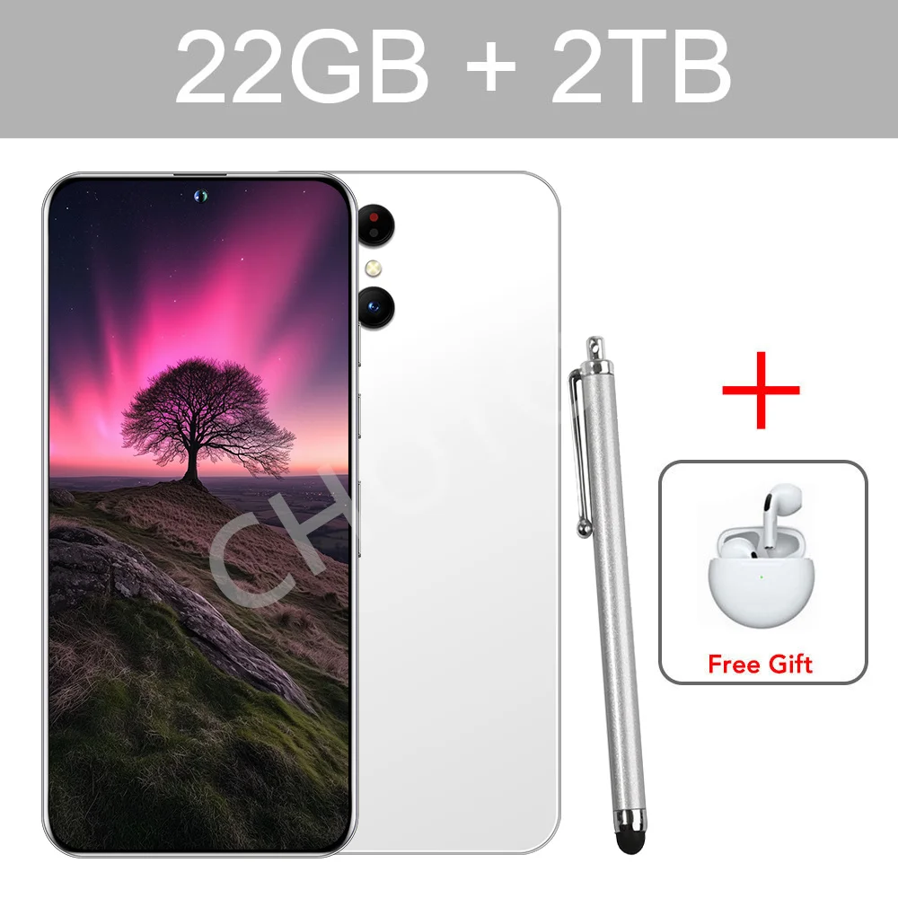 Nieuwe S+ 24 Ultra Originele Mobiele Telefoons 7,3 inch HD Scherm Smartphone 7800mAh 4G 5G Dual Sim Mobiele Telefoons Android 14 Mobiele Telefoon - afbeelding 1
