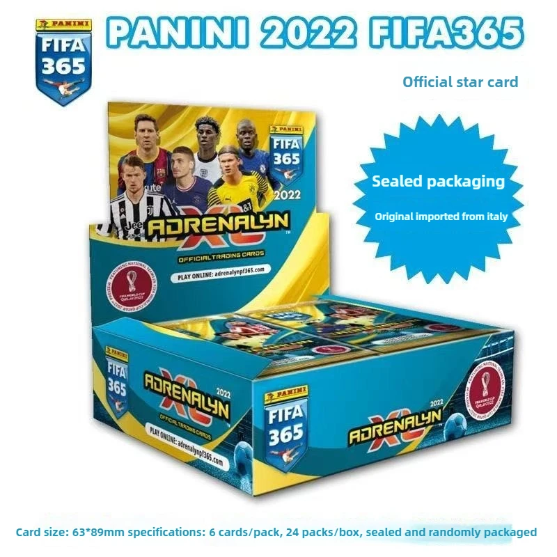 

Официальная коллекционная коробка FIFA365 PANINI 2022, ограниченная серия футбольных коллекционных карточек, подарочный набор премиум-класса, официальная лицензированная подарочная коробка
