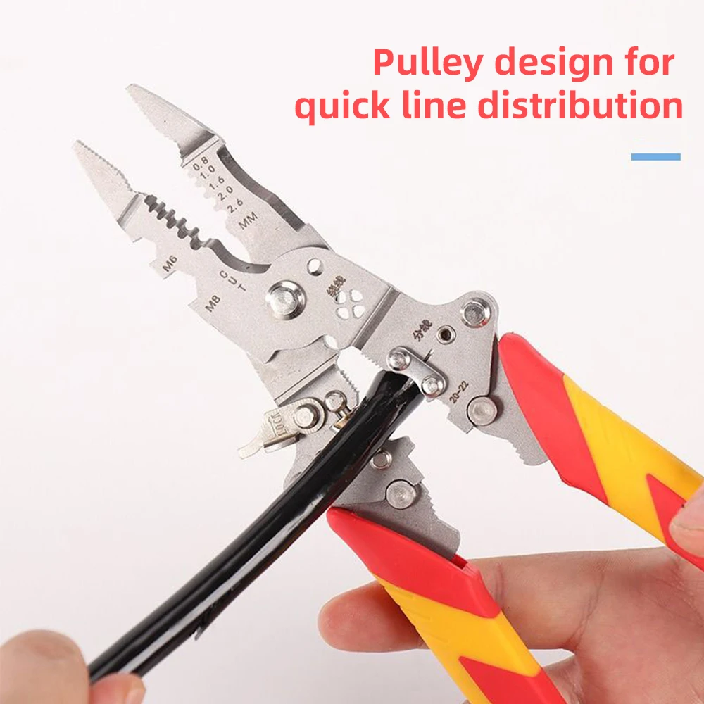 12 In 1 Foldable Wire Stripper Crimper Cable Cutter Pliers Upgraded Multifunctional For Electrician Wire Stripping Cutting Tools