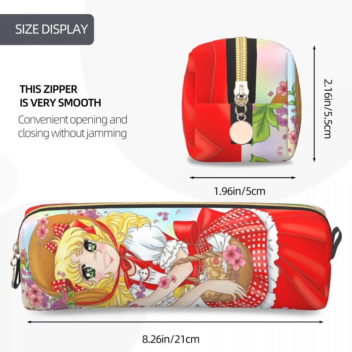 أنيمي مانغا كاندي كاندي مقلمة متعة القلم حقيبة فتاة صبي تخزين كبير الطلاب مدرسة سستة pencelcases #4