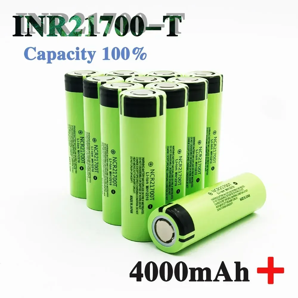 100% capacity new 21700 4000mAh+30A 34B 3.7V high discharge/capacity lithium-ion rechargeable power battery