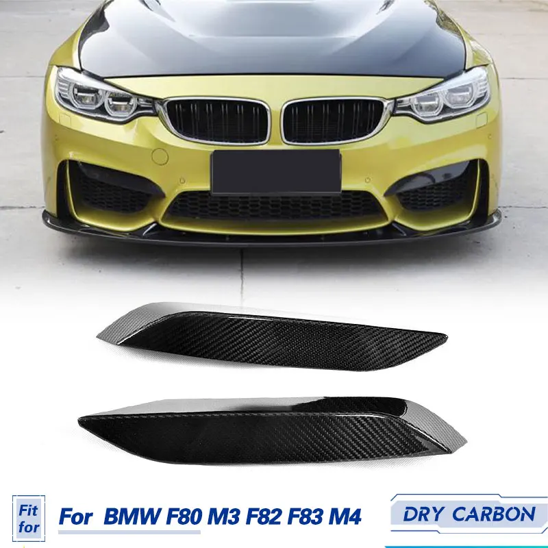 

Car Front Bumper UP Splitters Prepreg Dry Carbon for BMW F80 M3 F82 F83 M4 Sedan Coupe 2014-2018 Front Splitter Fins Body Kits