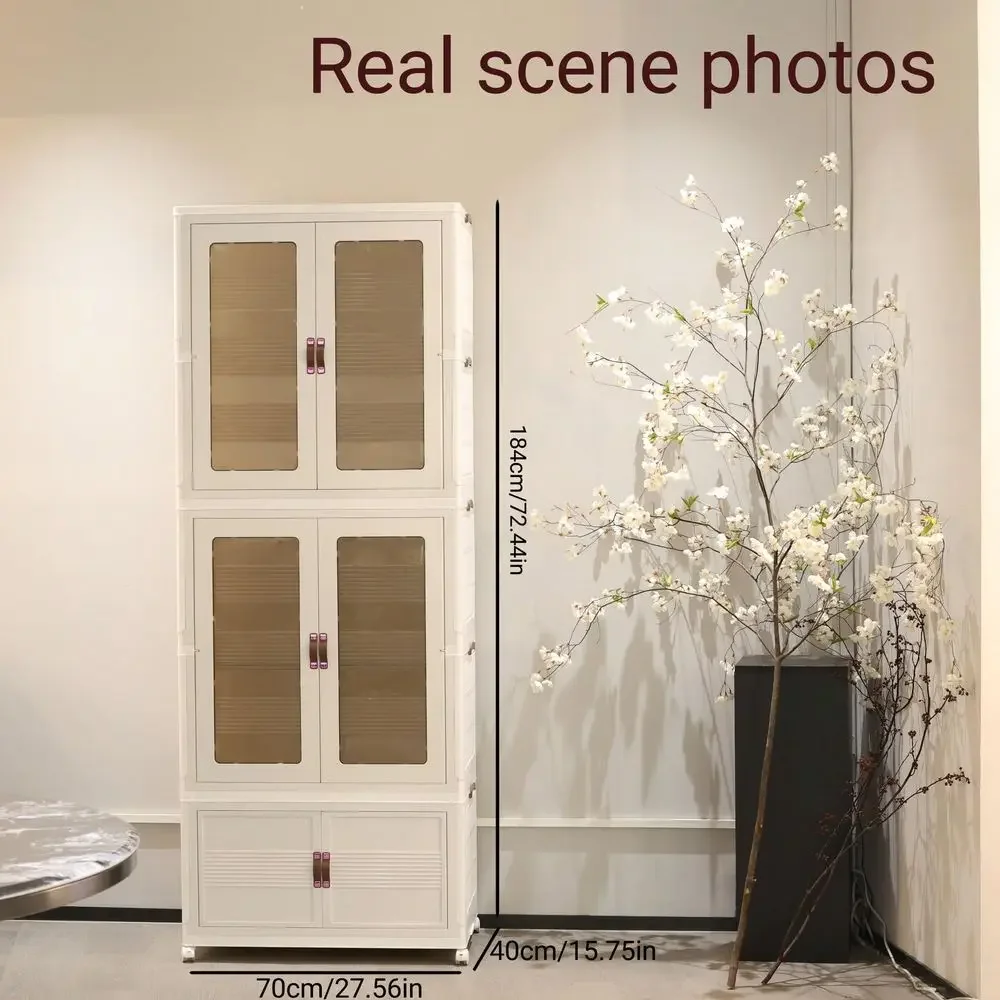 Modular Storage Cabinet Wardrobe System, MultiLayer Wardrobe Organizing Unit, Stackable Storage Rack, Independent Clothing Stor