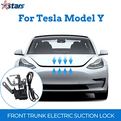 Front Spare Box Electric Lock Soft-closing for Tesla Model Y 2020-2024 Suction Lock Front Trunk Auto Close Adsorption Lock Close