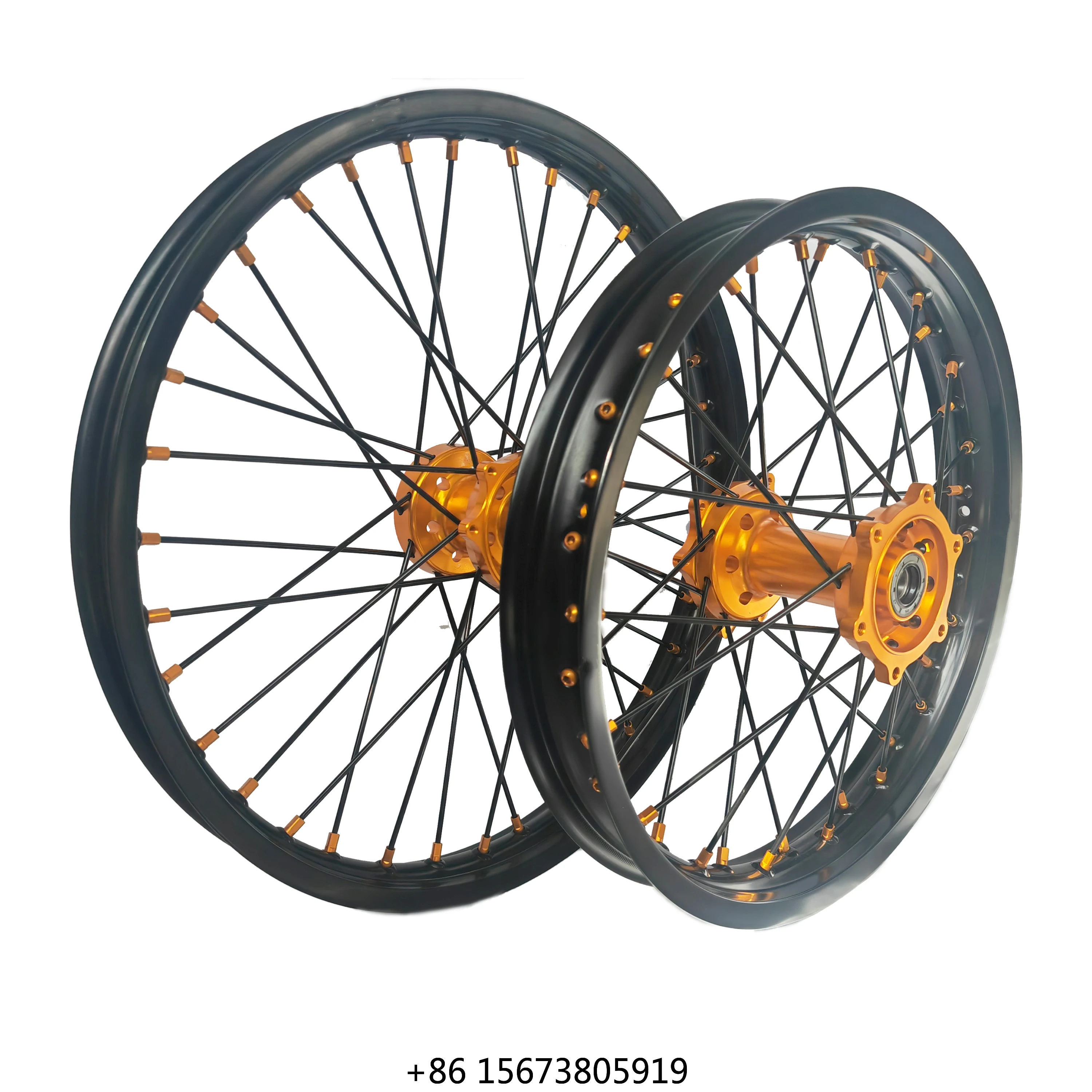 

Высокопроизводительный комплект колес для электромотоцикла Sur Ron Ultra Bee: заднее колесо 2.15" * 18" и переднее 1.6" * 21" дюймов, черные диски