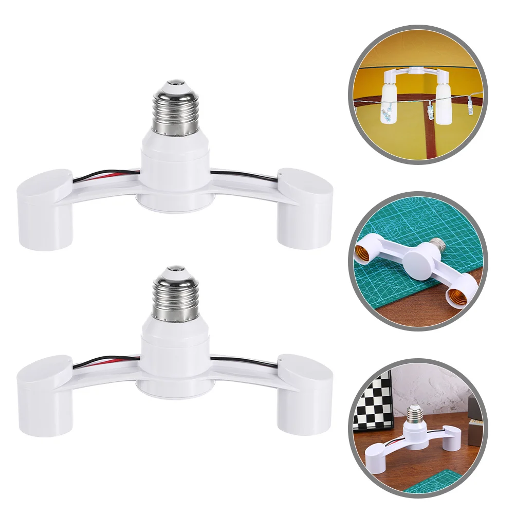

2 шт. E27 держатель лампы конвертер двойной разъем адаптер для светодиодных ламп мульти удлинитель светильника простая установка белый