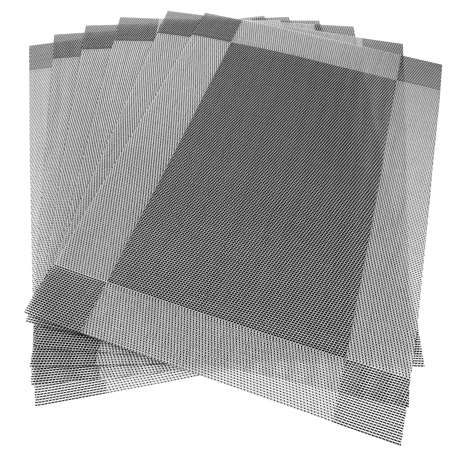 

6 Pcs European Style Heat Resistant Anti Fall Slip Placemats for Kitchen Dining Silver Thanksgiving Placemats Edge
