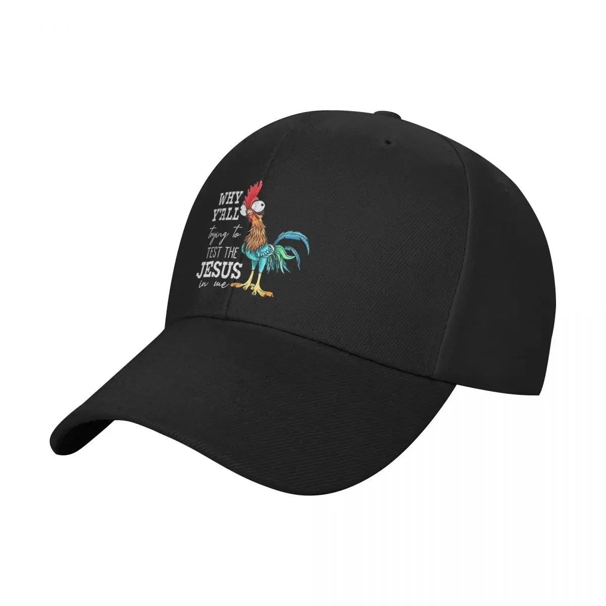Why Y'all Trying To Test The Jesus In Me Funny Chicken Lightweight Men's Hats Caps For Men Women's Baseball Cap