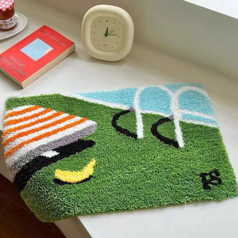 Thick, Fluffy and Beautiful Entrance Door Mats, Non-slip Bedroom Mats, Soft and Fluffy Colorful Rugs, Bathroom Foot Mats