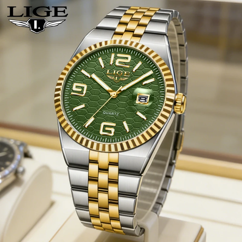 2026 LIGE Top Brand Luxury Watches Men Casual Fashion Quartz Wristwatches Sports Waterproof Luminous Date Watches Men Gift Reloj