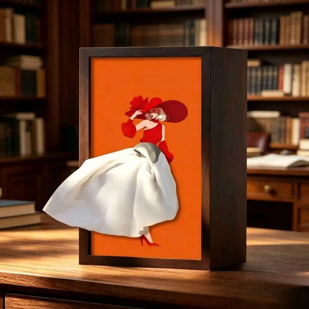 Wooden Desktop Ballet Tissue Box Luxury Art Elegant Design Wooden Tissue Box Ballerina Skirt Unique Napkin Holder Home Decor