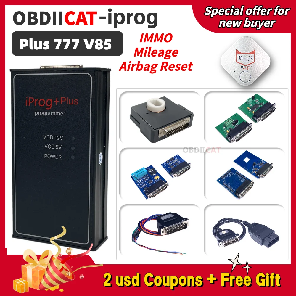 2022 New Iprog+Plus Full Adapters 777 Iprog 3in1 Replace Carprog IPROG Pro Full Adapters Support IMMO+Reset Car Diagnostic Tool