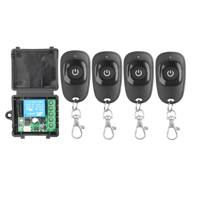 

1CH релейный модуль 433 МГц DC12V приемник EV1527 беспроводной радиочастотный пульт дистанционного управления переключатель мотор для гаражных ворот освещение умный дом