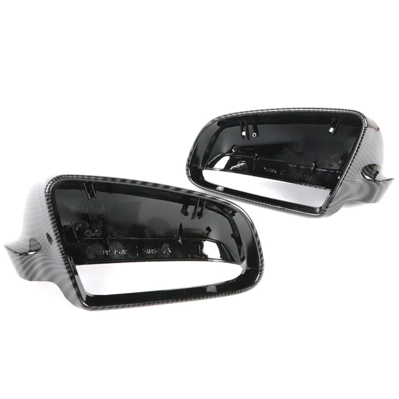 Carbon pattern Side Wing Mirror Caps For Audi A3 S3 8P A4 S4 B6 B7 8E 8H A6 S6 C6 4F Pre-facelift Replacement covers - view 5