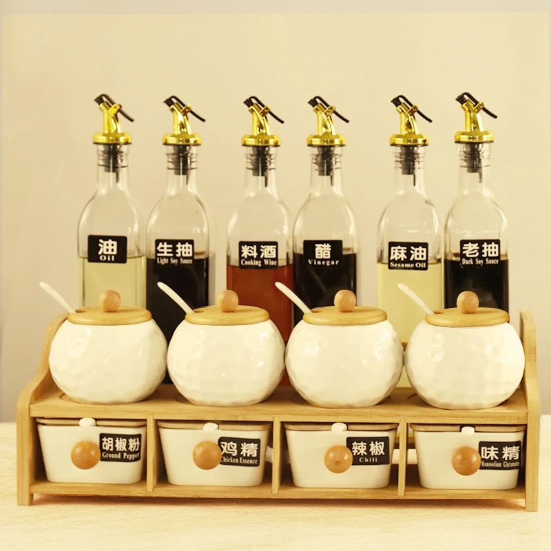 

Sugar Spice Jars Set Oil Spray Bottle Salt And Pepper Shaker Spices Containers Set Bouteille Huiles Et Vinaigre Kitchen Utensils
