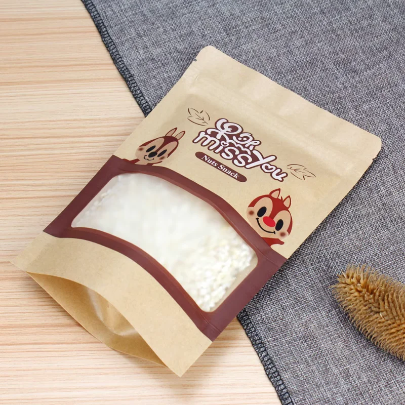 50pcs Kraft Paper Zip Lock Bag - Zebra Food Storage 评论和价格