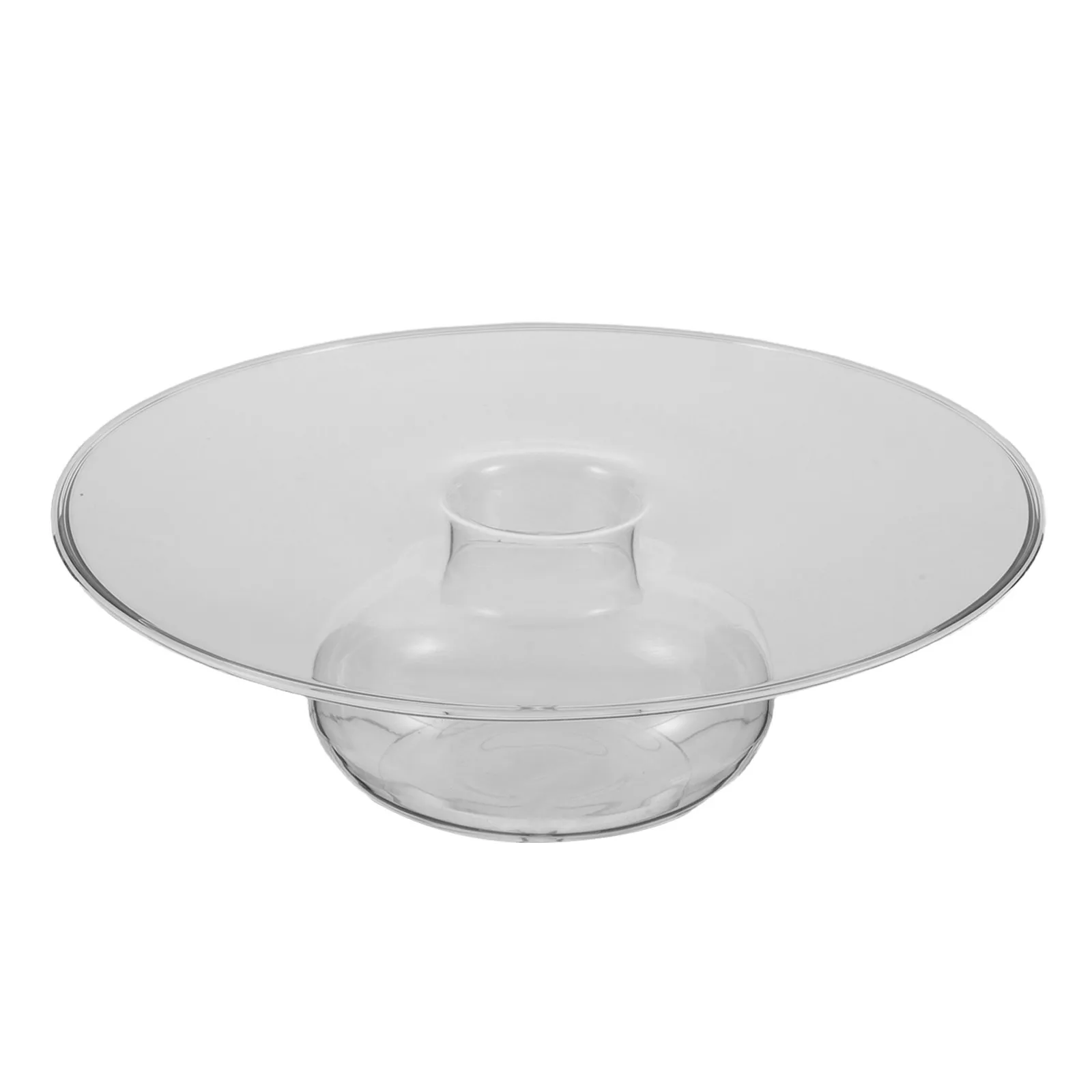 9.2 Inch Hat-Shaped Glass Chilled Bowl for Effect Artistic Centerpiece Tray Caviar Sushi Sashimi Seafood Party