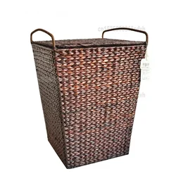 Nordic Rattan Large Laundry Basket Braided Dirty Clothes Storage Box Home Clutter Sorting Solution Dirty Clothes Hamper