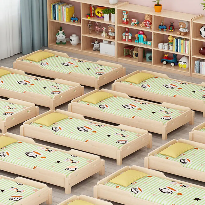 Tempat Tidur Tidur Siang TK Kayu Solid Lapis Tempat Tidur Anak Tempat Tidur Sekolah Dasar Tempat Tidur Bayi