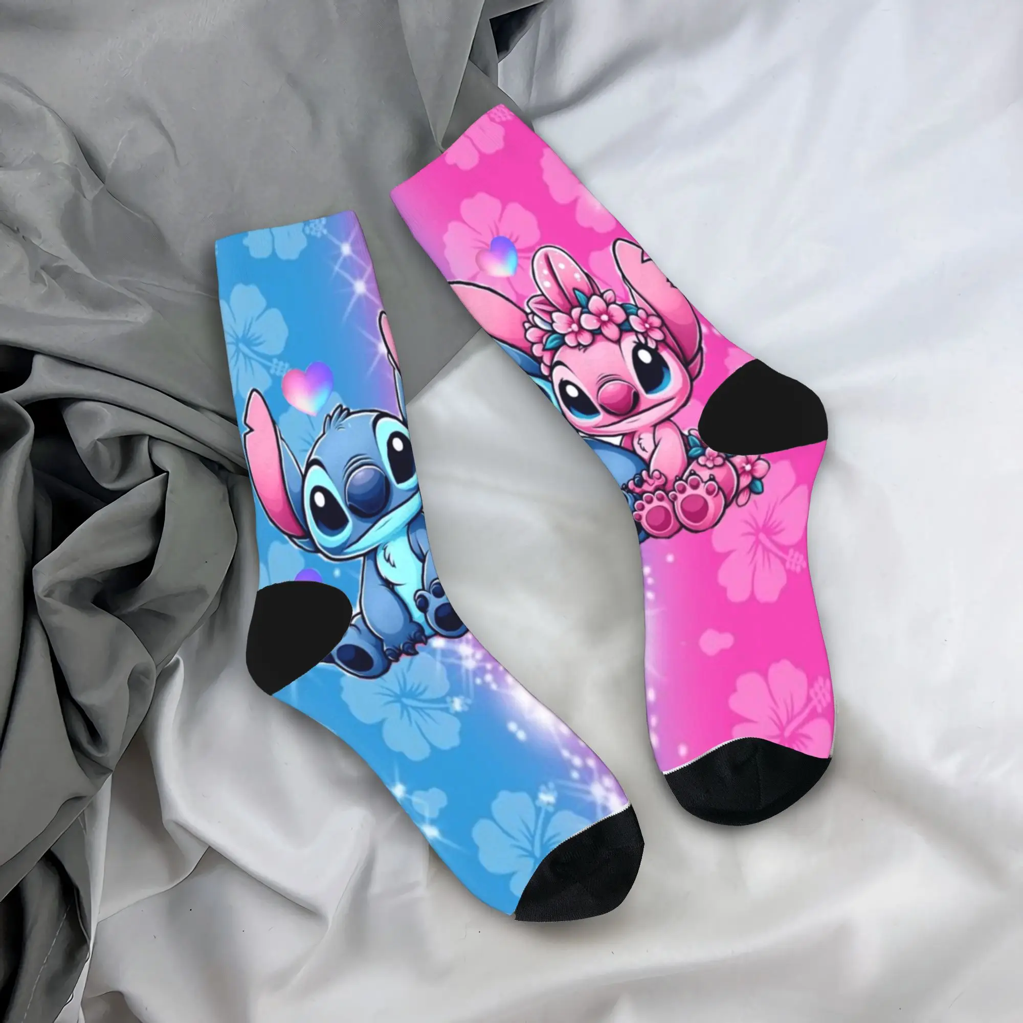 Lilos & Stitchs bas chaussettes décontractées femmes hommes qualité chaussettes automne cyclisme conception chaussettes antidérapantes cadeau