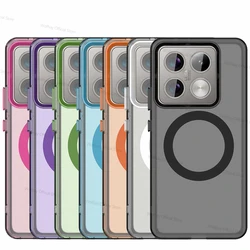 For Xiaomi 14T Pro Case Magsafe Wireless Charging Cover For Xiaomi 14T 14T Pro 5G Matte TPU Phone Back Bumper For Xiaomi 14T Pro