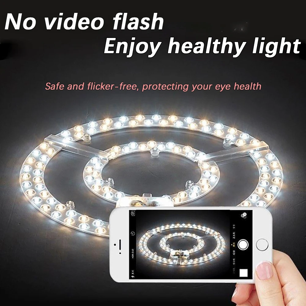 LED Ceiling Light Replacement Module 220V LED Panel Round LED Light Board Module Suitable for Ceiling Lights and Fan Lights