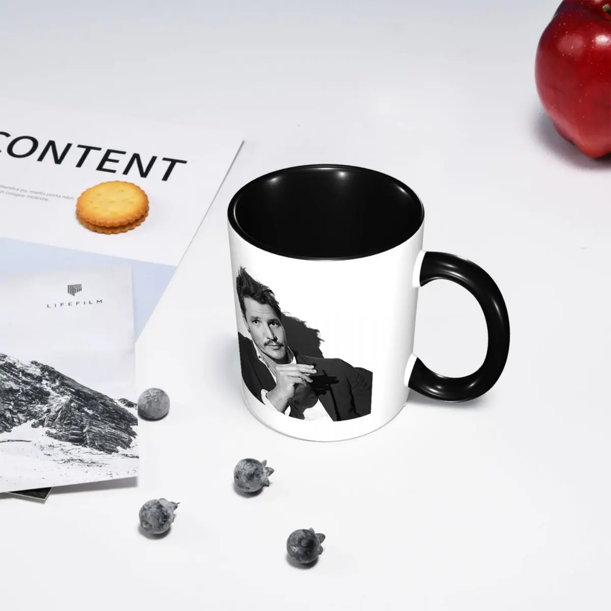 Pedro Pascal Sacred Heart Mug Funny Ceramic Coffee Cups Tea Mugs Milk Cup Drinkware Gifts for Woman Man
