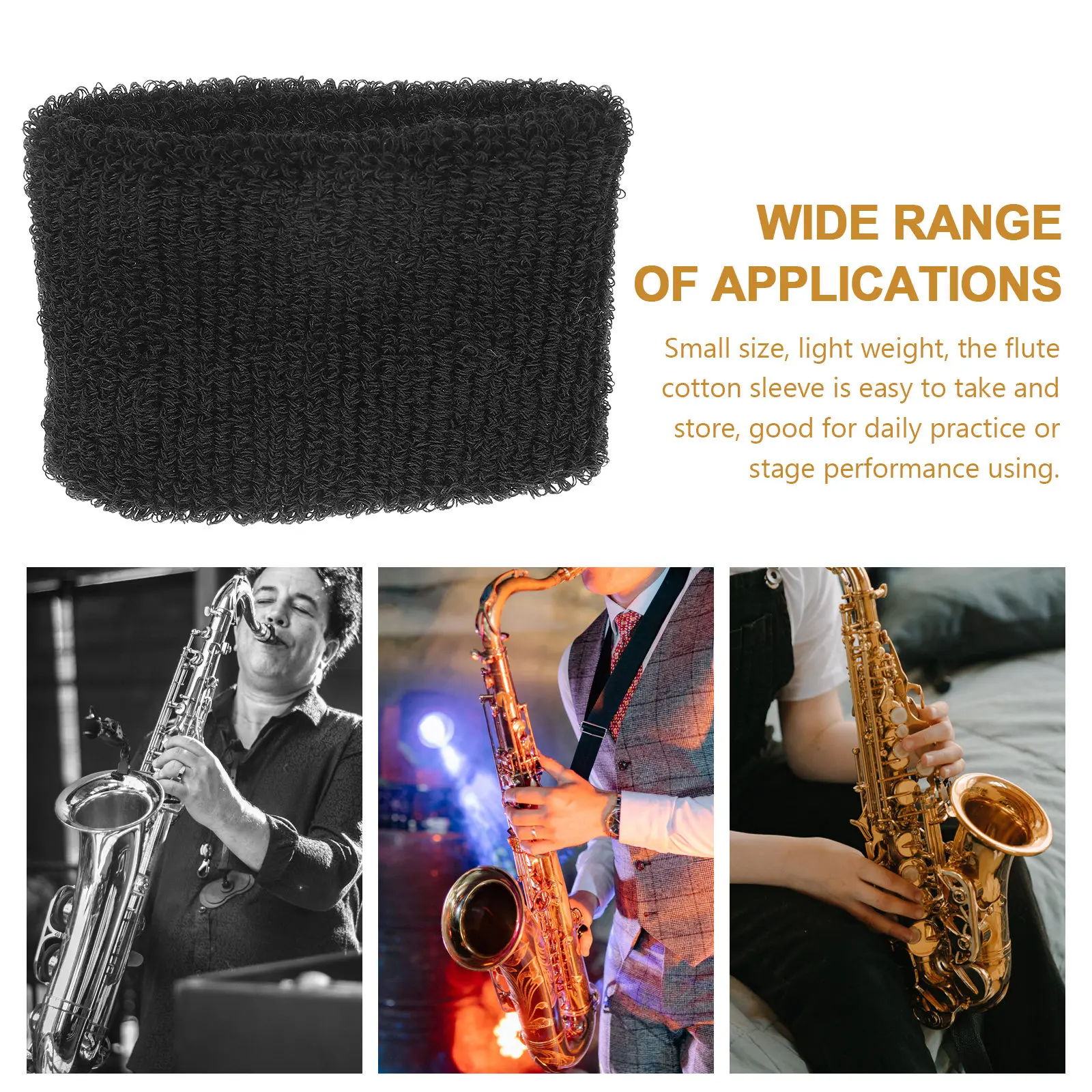 Elastic Flute Loop Cotton Clarinet Sleeve Wind Instrument Protection Ring Absorbent Lightweight Compact Design for Practice