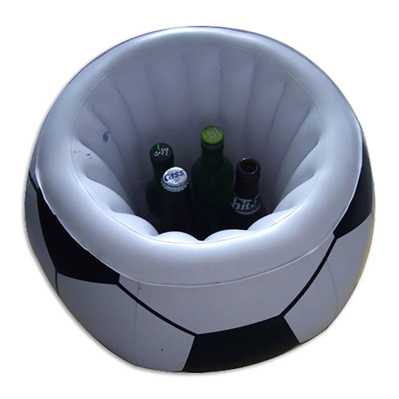 pvc inflatable football ice bucket inflatable toys ice bucket outdoor soccer bar beer cup holder swimming pool wine beverage