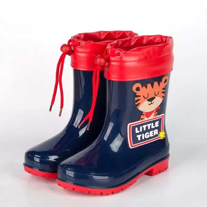 All Season Children's Mid-Calf Rain Boots Cartoon Summer Anti-Slip Soft Bottom Unisex Baby Toddler Water Shoes Boys Girls