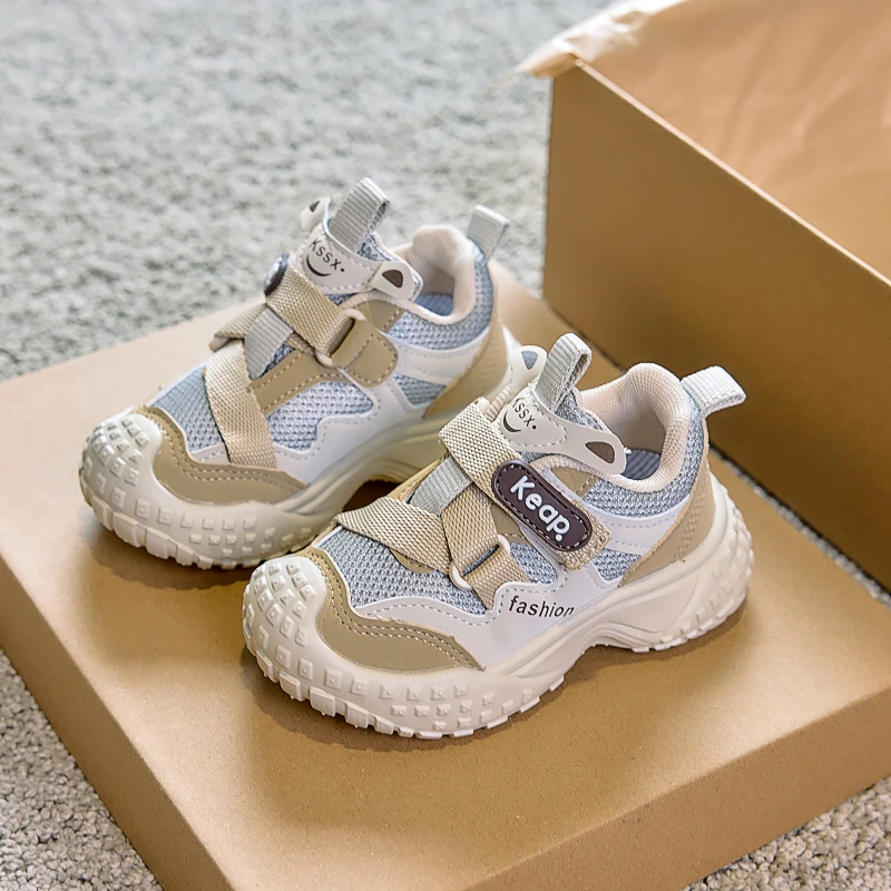 2025 New Fashion Kids Casual Shoes Toes Capped Non-slip Boys Girls Sneakers Soft Bottom Children Tennis Sports Shoes Comfortable
