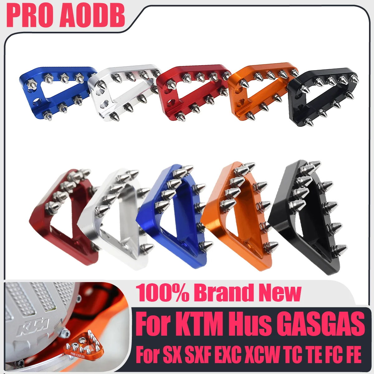 

For KTM 150-500 CNC Rear Brake Pedal Step Plate Tip SX SXF EXC EXCF XC XCF XCW XCFW TC TE 2008-2011 2012 2013 2014 2015 2016