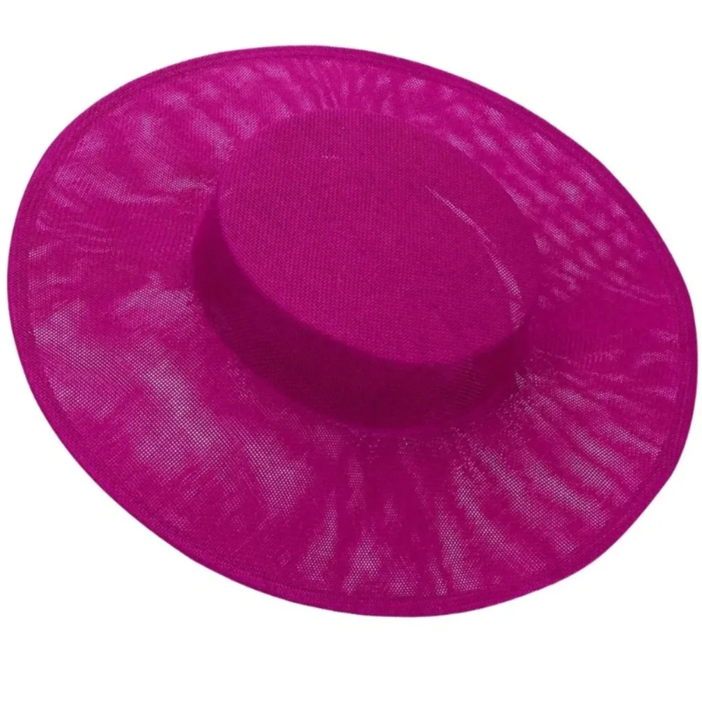 Elegant DIY Hat Fascinator Base Headwear Plain Color Banquets Hats Multiple Colors Big Top Hats Cocktail