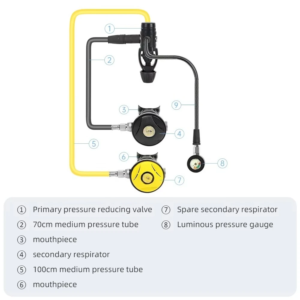 Aksesoris Perlengkapan Selam Berkualitas Tinggi, Regulator Pernapasan Botol Nilai Tertinggi