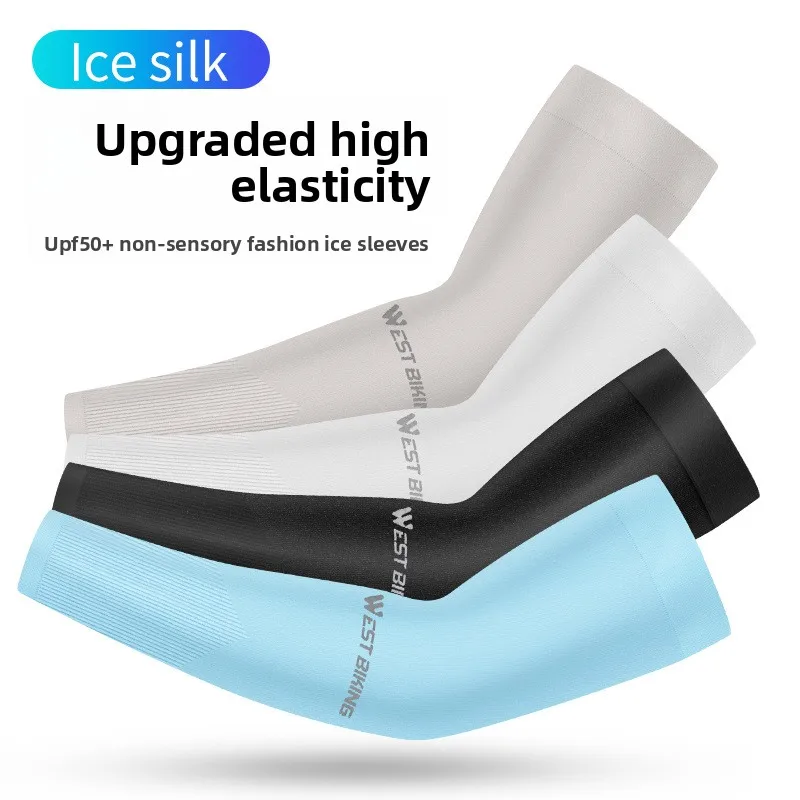 Ледяной шелк, солнцезащитный крем, велосипедные рукава, летнее вождение, уличные мужские и женские защитные рукава, велосипедное оборудование