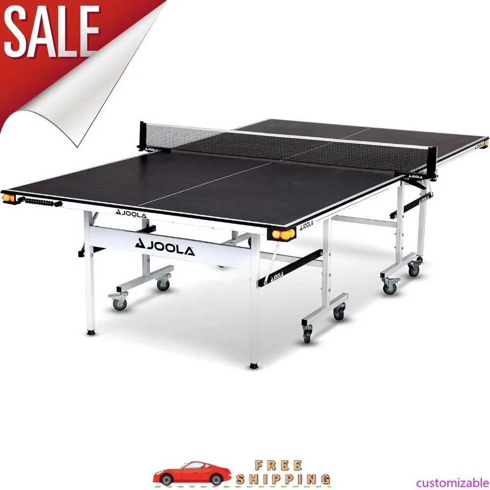 Customizable Rally TL Professional MDF Indoor Ping Pong Table w/Quick Clamp Table Tennis Net & Post Set - 10 Minute Easy Assembl
