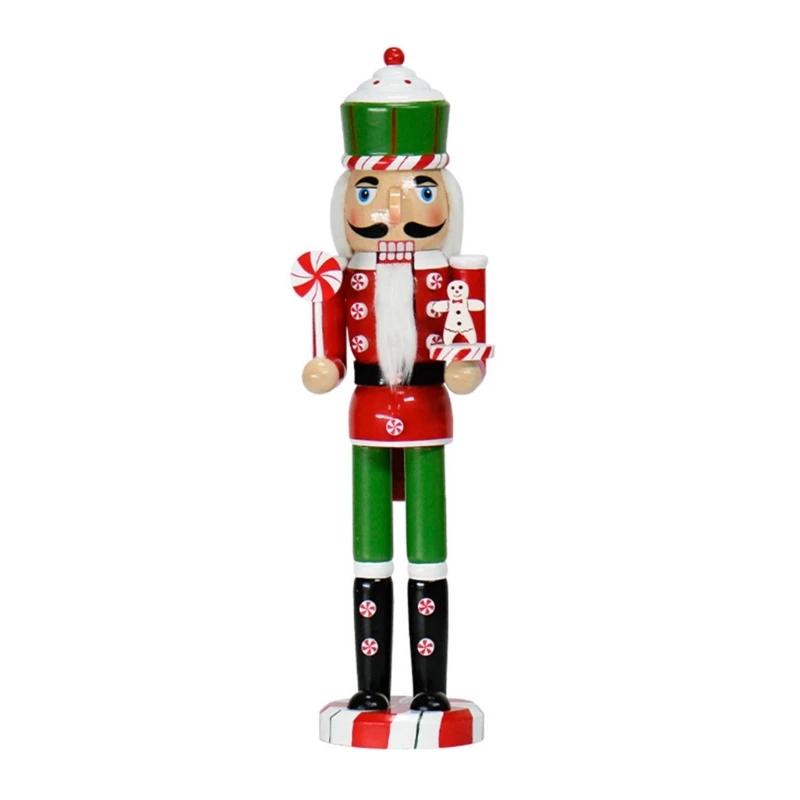 

Decorative Nutcrackers Santa with Decorative Swirls Candy for Holidays