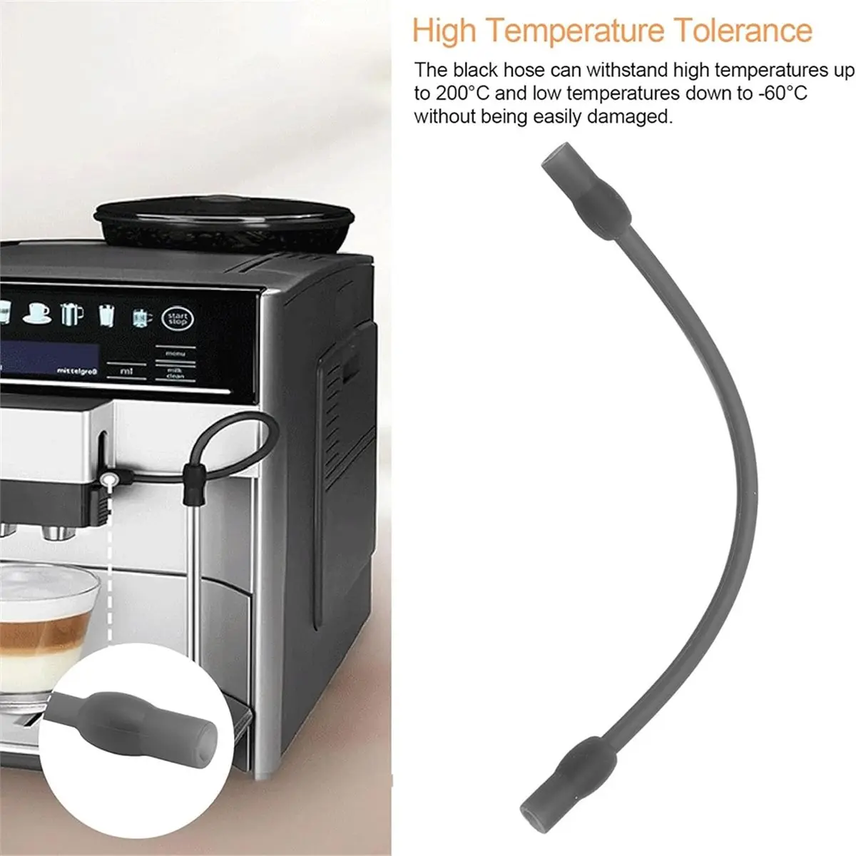 Home Tool 3pcs Coffee Machine Milk Frother Hose Set, Silicone Milk Tube Kit for Automatic Coffee Machines