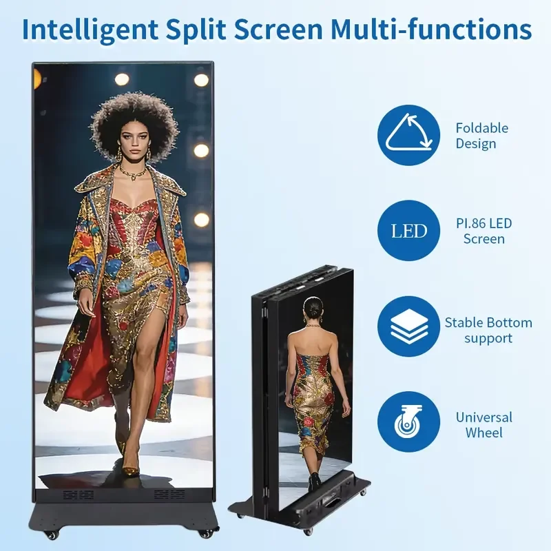 for LED Poster Screen P1.53 P1.86 Advertising Display High Performance Seamless Connection Structure Designed OEM ODM