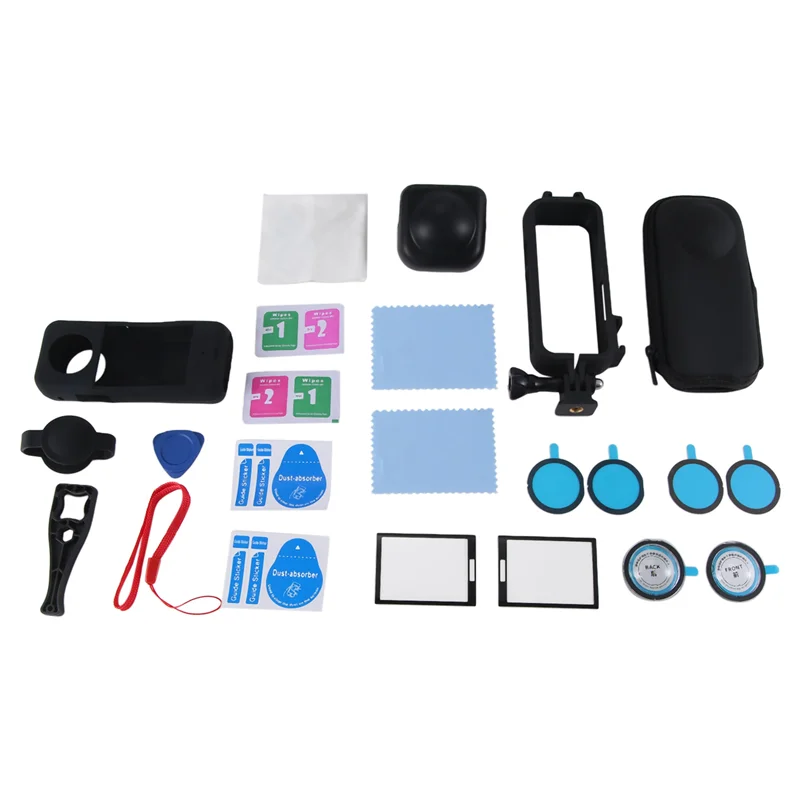 

-A99Z Lens Guard For Insta360 X3 Accessories Screen Protector Silicone Case Cover Mini Storage Bag Protective Frame