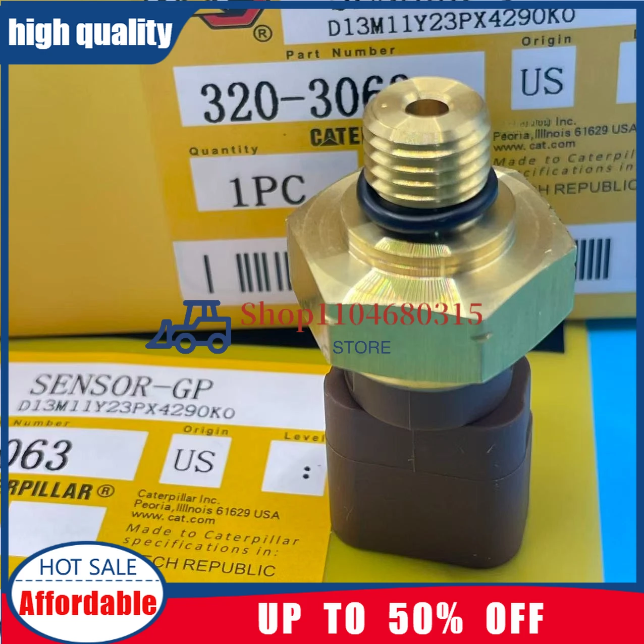Sensor de pressão de combustível de óleo 320-3063 3203063 para motor Perkins C4.4 C7.1 C9.3 C15