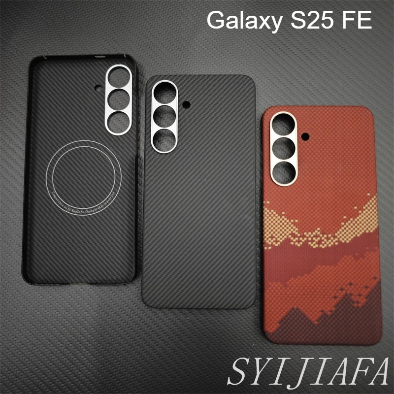 

Магнитный чехол для Samsung Galaxy S25 FE, чехол из углеродного арамидного волокна для Magsafe, чехол, аксессуары для мобильных телефонов