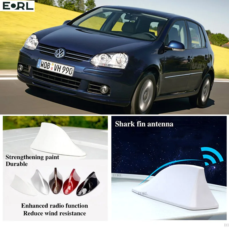 For VW Golf 5 MK5 2004~2009 Shark Fin Antenna FM Signal Super Aerials Amplifier Waterproof Signal Amplifier FM/AM Radio Aerials